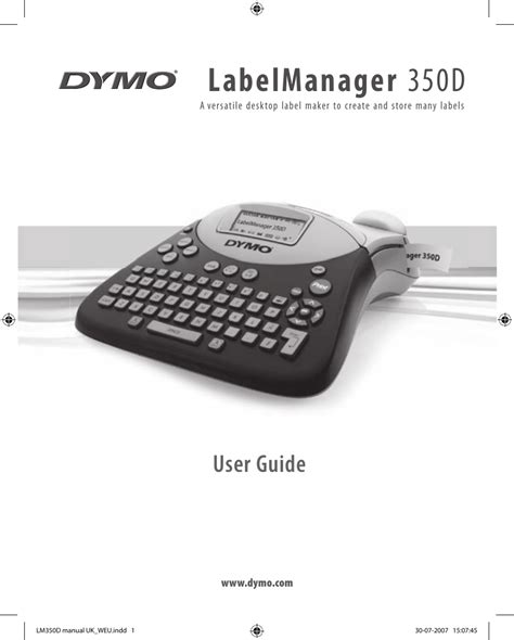 dymo labelmanager 350 user manual pdf manual